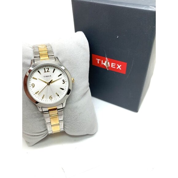Timex Women's Watch TW2V35900 Quartz Silver Dial Two Tone Stainless Steel 32mm - Picture 3 of 14